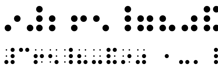 Braille Font OTHER CHARS