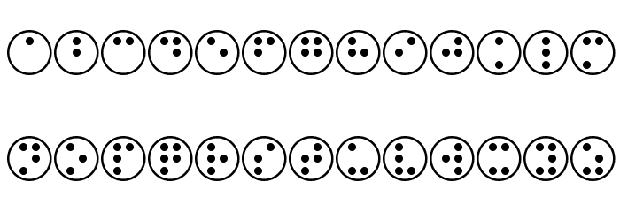 BrailleHeadline Font LOWERCASE