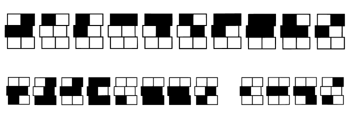 Braille_grid Regular Font OTHER CHARS