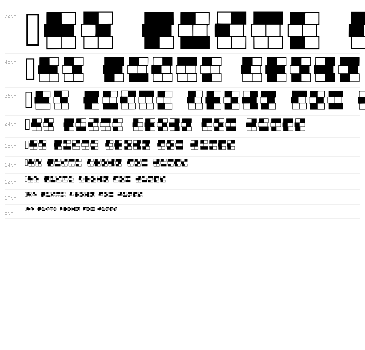 Braille_grid Regular Waterfall