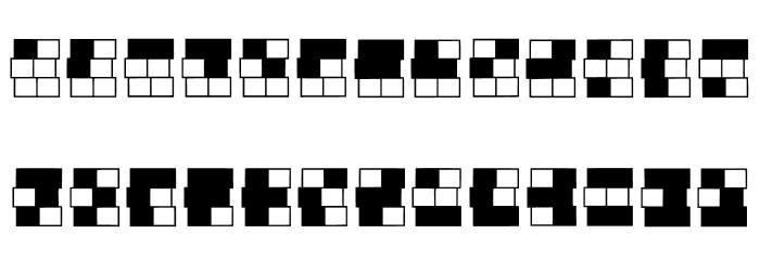 Braille_grid Regular Font LOWERCASE