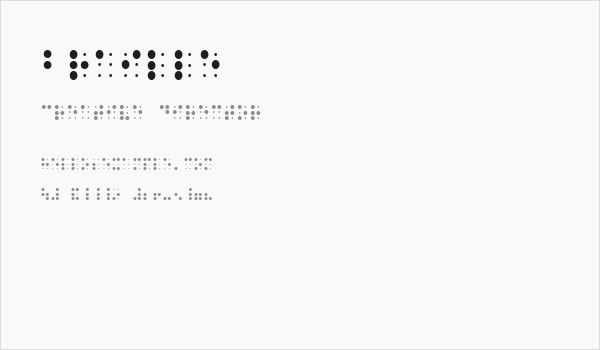 Braille Business Card