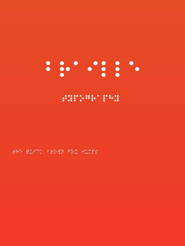 Braille Poster
