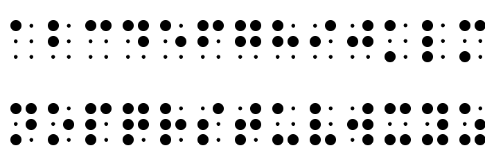 Braille Font LOWERCASE