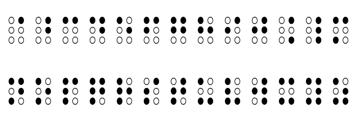 Brailled Regular Font OTHER CHARS