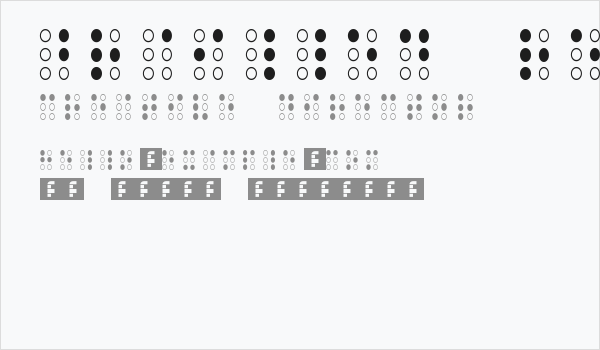 Brailled Regular Business Card