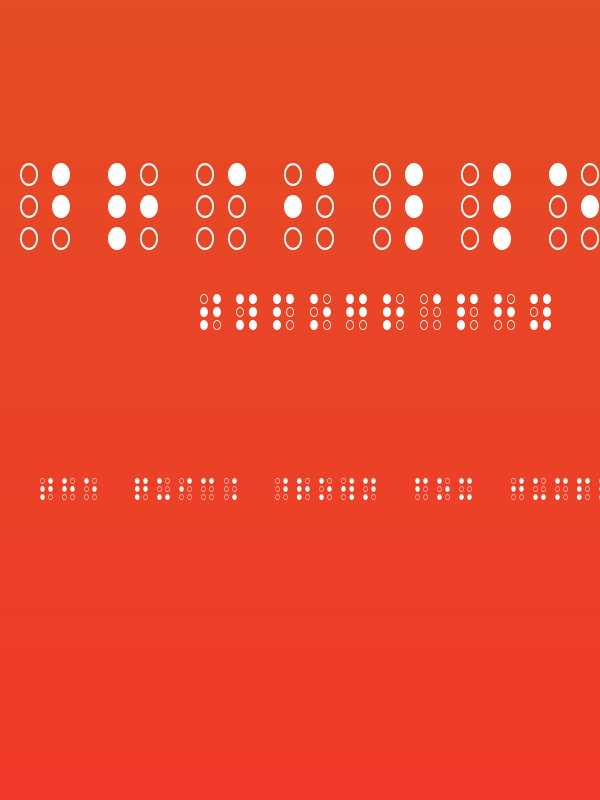 Brailled Regular Poster