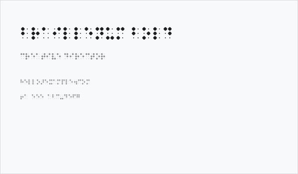 Braillenum Bold Business Card