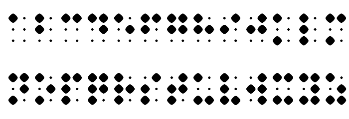 Braillenum Bold Font LOWERCASE