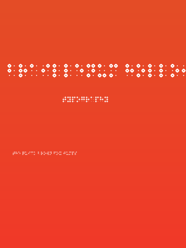 Braillenum Hollow Bold Poster