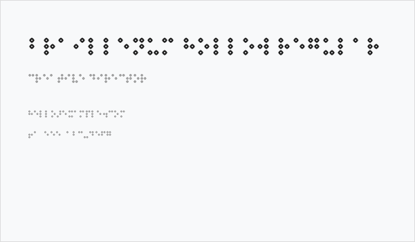 Braillenum Hollow Regular Business Card