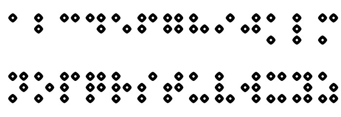 Braillenum Hollow Regular Font LOWERCASE