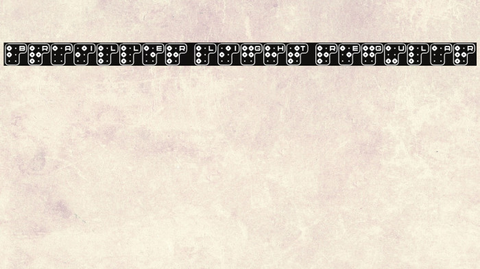 Brailler Light Regular Example 1