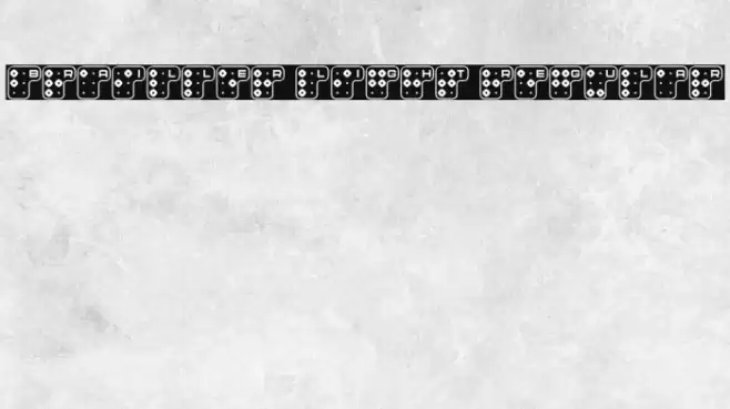 Brailler Light Regular Font examples