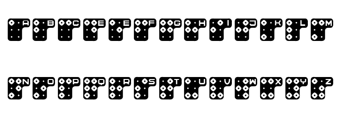 Brailler Regular Font LOWERCASE