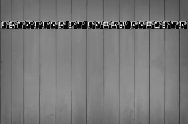 Brailler V1 Light Regular Font examples