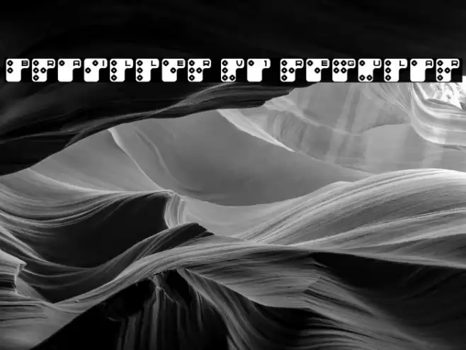 Brailler V1 Regular Font examples