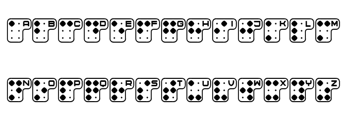 Brailler V2 Light Regular Font LOWERCASE