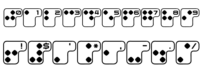 Brailler V3 Light Regular Font OTHER CHARS