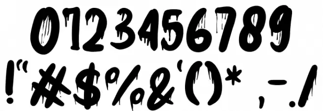 Brain Blood Font OTHER CHARS