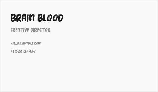 Brain Blood Business Card