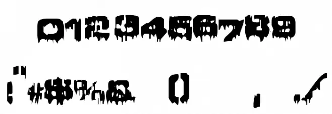 Brain Damage フォント その他の文字