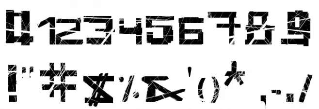 Brain Damage Font OTHER CHARS