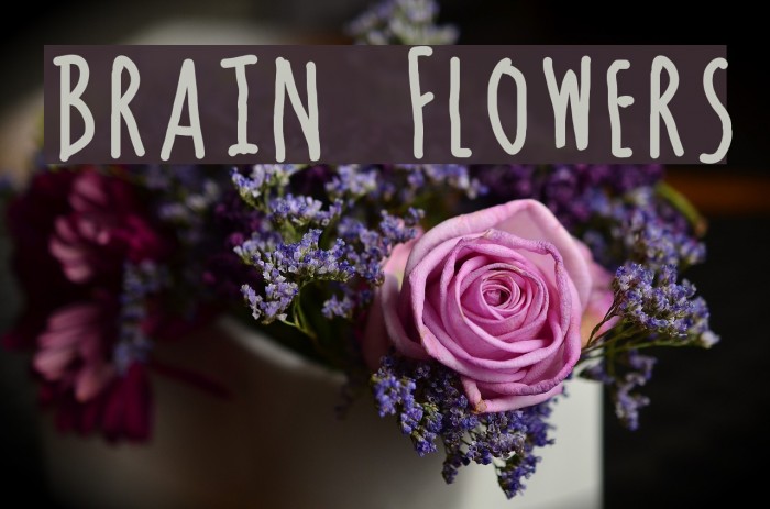Brain Flowers Font examples