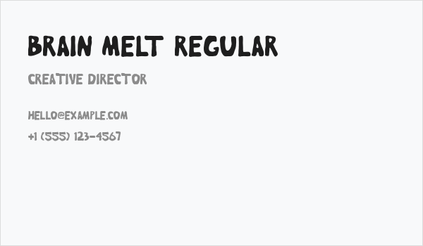 Brain Melt regular Business Card