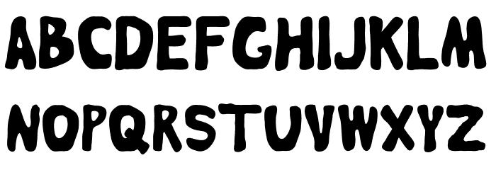 Brain Melt regular Font LOWERCASE