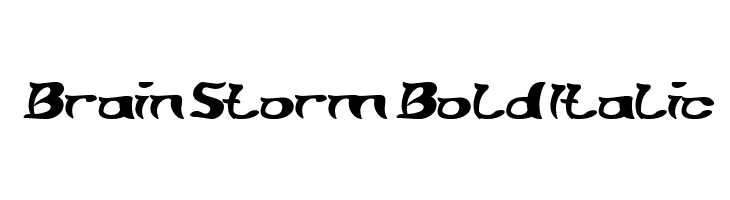 Brain Storm Bold Italic  Free Fonts Download