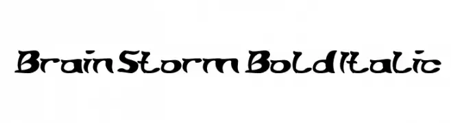 Brain Storm Bold Italic  Frei Schriftart Herunterladen