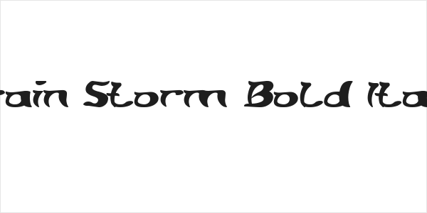 Brain Storm Bold Italic Logo