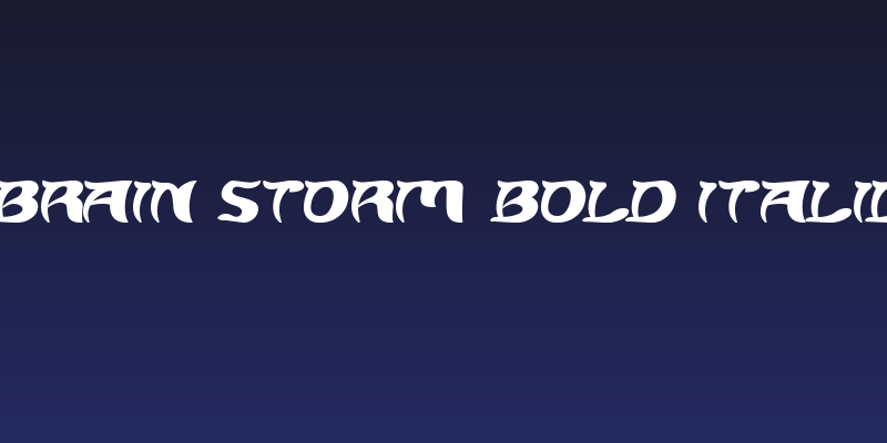Brain Storm Bold Italic Social Header