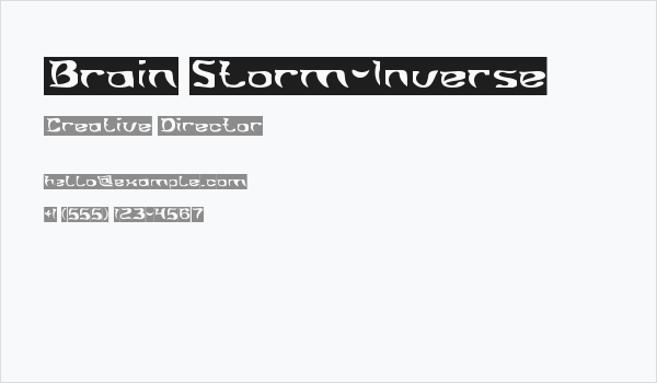 Brain Storm-Inverse Business Card