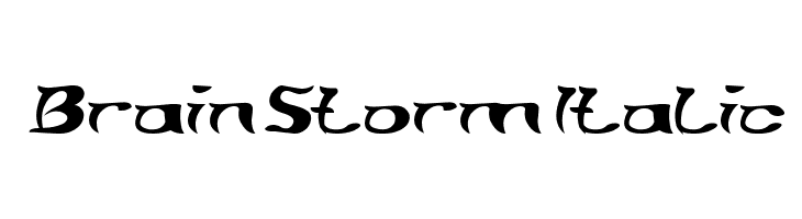 Brain Storm Italic  नि: शुल्क फ़ॉन्ट्स डाउनलोड