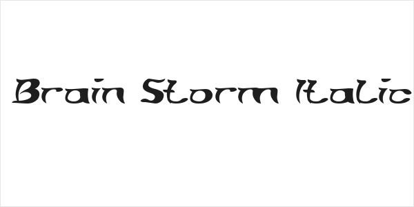 Brain Storm Italic Logo
