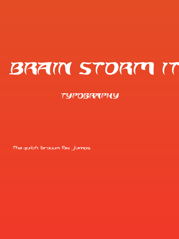 Brain Storm Italic Poster
