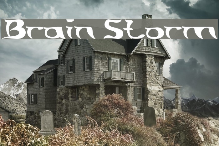 Brain Storm Font examples
