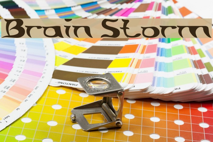 Brain Storm Font examples