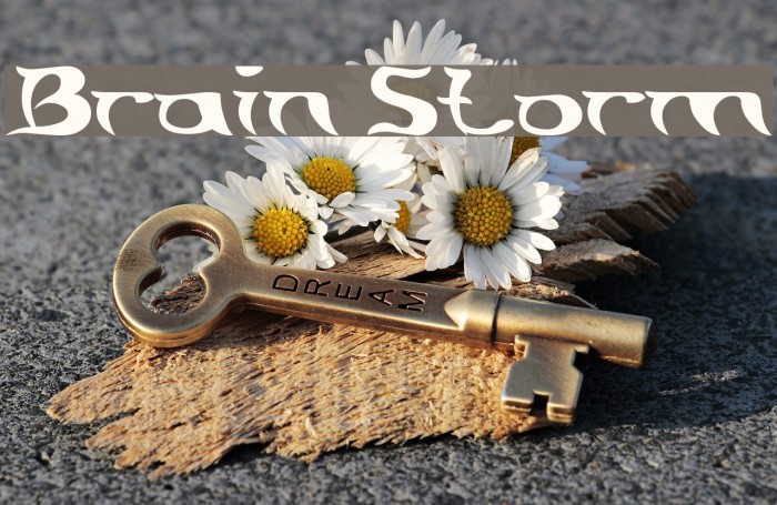 Brain Storm Font examples