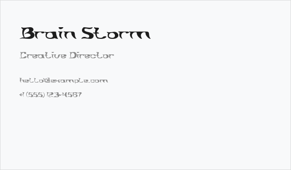 Brain Storm Business Card