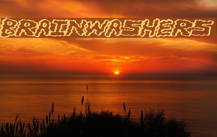 BrainWashers Font examples