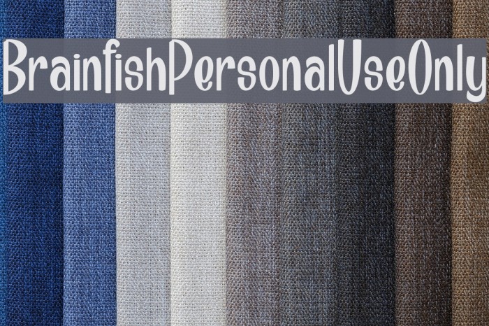 Brainfish_PersonalUseOnly Font examples