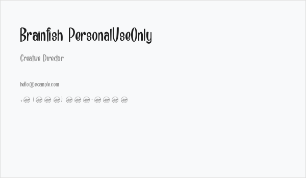Brainfish_PersonalUseOnly Business Card