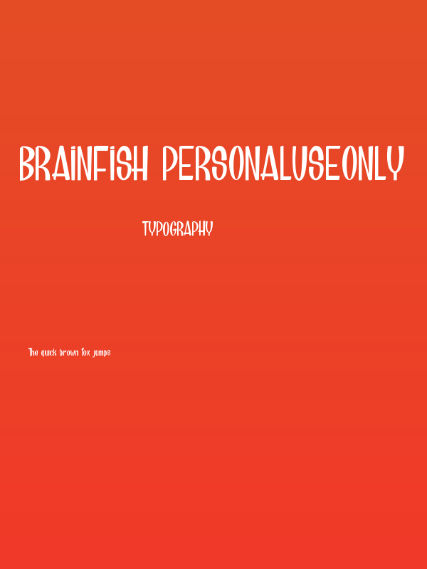 Brainfish_PersonalUseOnly Poster