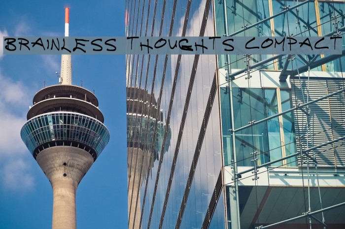 Brainless Thoughts Compact Font examples