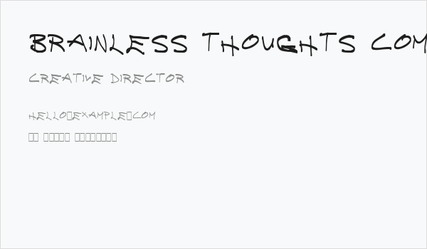 Brainless Thoughts Compact Business Card