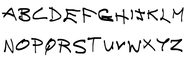 Brainless Thoughts Compact Font LOWERCASE