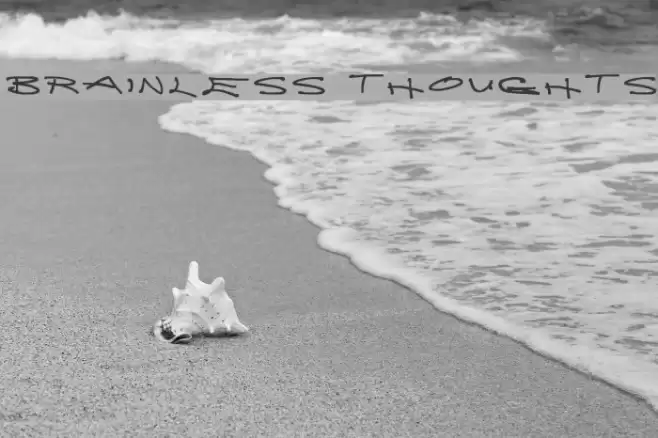 Brainless Thoughts Font examples